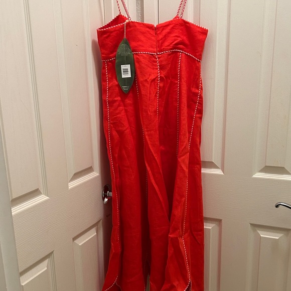 NWT FARM Rio Vibrant Red Midi Dress, M - Picture 7 of 7